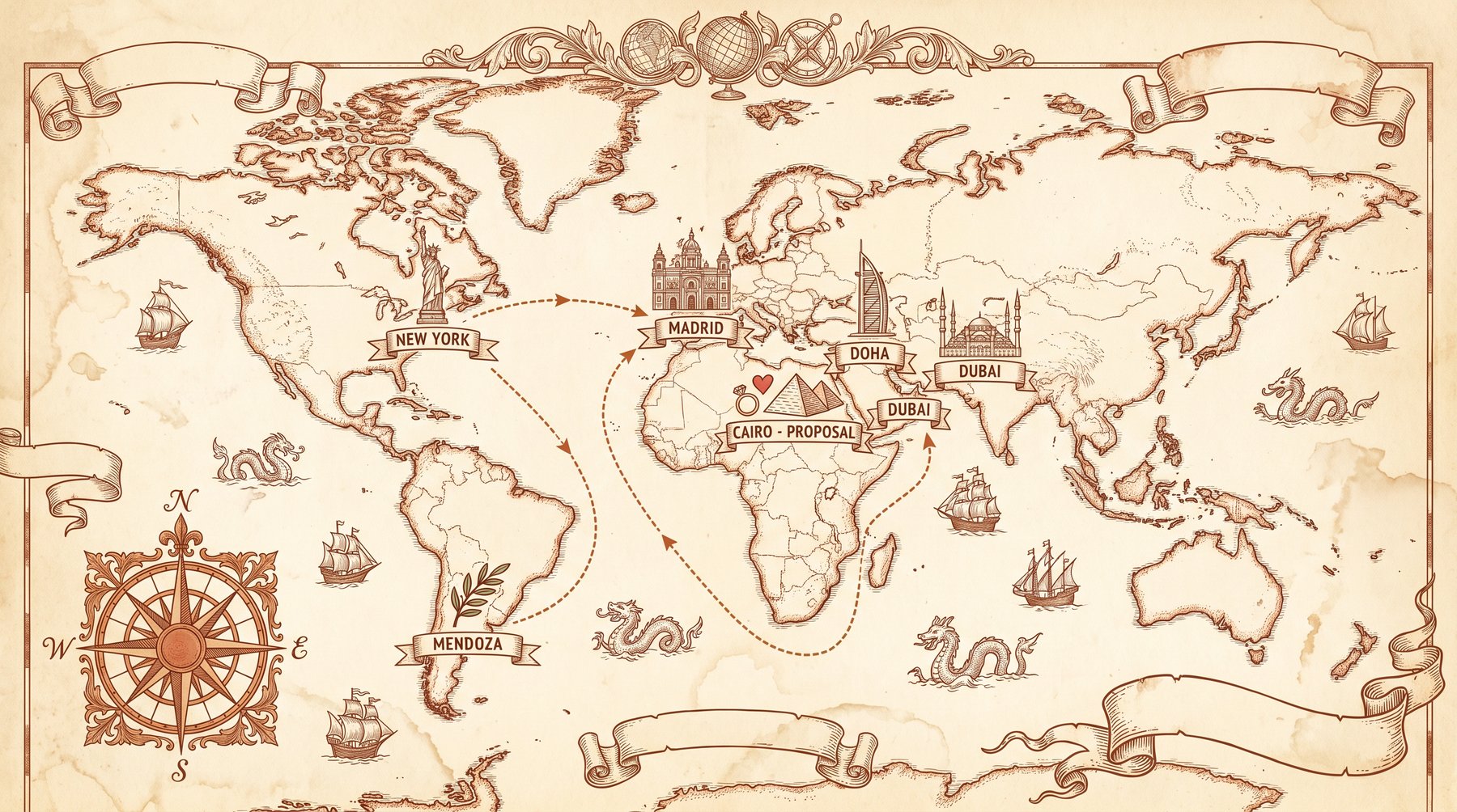 Mapa ilustrado del recorrido
